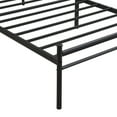 thumbnail image 6 of Paproos Twin Bed Frame, Heavy Duty Metal Platform Bed with Wooden Panel Headboard, Metal Twin Bed with Underbed Storage, Twin Size Metal Bed Frame, No Box Spring Needed, Rustic Brown, 6 of 8
