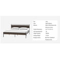 thumbnail image 6 of Ceres King Size Metal Bed - Walnut, 6 of 10