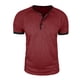 thumbnail image 2 of Tops para hombre, blusas y camisas de manga corta con cuello redondo para hombre, blusa informal de moda con botones y parches lisos, blusa de manga corta para hombre, blusa de poliéster para hombre, 2 of 7