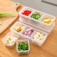 thumbnail image 4 of Billuyoard Gadget de cocina Clasificación de 3 compartimentos Cajas de almacenamiento de plástico con tapa Caja de mantenimiento fresco Almacenamiento y organización del hogar, 4 of 6