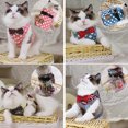 thumbnail image 3 of Flmtop Dog Cat Protective Round Spot H-shape Vest Harness Breathable Pet Walking Leash Blue, 3 of 9