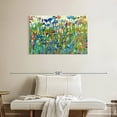 thumbnail image 2 of Elephant Stock Out Of The Blues Wall Art - Horizontal Canvas Wall Art - Living Room Wall Decor - Abstract Canvas - Blue And Green Decor By Tara Funk Grim - 36" x 24", 2 of 8
