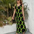 thumbnail image 6 of National Flag Jamaica Dress Fashion Boho Beach Long Dresses Female Party Printed Maxi Dress, 6 of 9