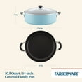 thumbnail image 3 of Farberware Easy Clean 14 Inch One-Pot / Stockpot / Dutch Oven Family Braising Pan with Lid, Dishwasher Safe, Aqua, 3 of 12