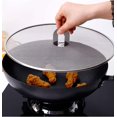 thumbnail image 4 of Juego de 2 cubre sartenes de acero inoxidable con mango de cocina abatible, práctica tapa para sartenes u ollas Ø 25 cm + 32 cm, 4 of 5