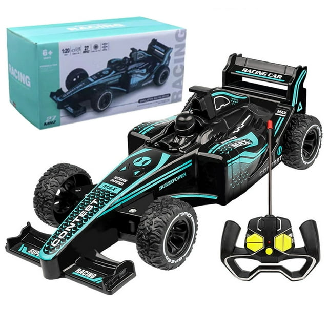 YIMWNYI Voiture Télécommandée de Course à Grande Vitesse, Jouets d'Extérieur, RC à 4 Canaux, Cadeau Voiture de Course, Amusant pour 4-12 Ans, Conception Durable et Compacte