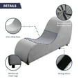 thumbnail image 3 of ijuicy Modern Velvet Yoga Chair for Adults, Chaise Lounge Chair for Yoga, Curved Yoga Chaise Lounge Indoor, Light Grey, 3 of 8