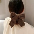 thumbnail image 4 of LShunze Big Bow Hair Bands Soft Brown Elastic Hair Ties for Thick Thin Hair Cute Stretchy Hair Rope Faux Fur Fluffy Hair Ponytail Holders Hair Accessories for Women Girls, 4 of 8