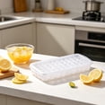 thumbnail image 4 of Plastic Ice Tray Tray with Lid Fast Freezing Stackable Easy Release Ice Mold for Home Kitchen Party Bar - 4.33x10.31 Inch, 4 of 5