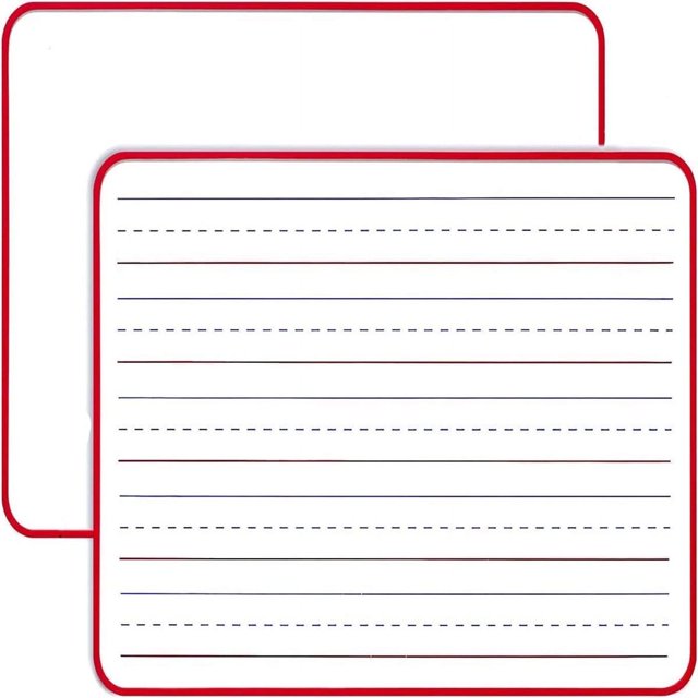 LNGOOR Lot de 2 Petits Tableaux Blancs Effaçables à Sec Non Magnétiques 9” x 12” Double Face Petits Tableaux Effaçables à Sec Planche à Roulettes Portative Rouge Encadrée Planche à Roulettes Portable Tableau Blanc Personnel pour Salle de Classe Maison &