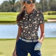 thumbnail image 4 of Whosucclay Candy Canes and Star Patterns Stretch Golf Polo Shirt, Polyester Athletic Tops Half Zip Breathable Golf Polo Tops for Tennis Bowling Outdoor Sports Size Medium, 4 of 10