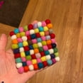 thumbnail image 6 of Wool Felted Ball Coasters Set, Handcrafted Sheep Wool Felt Table Mats for Tea and Hot Drinks, Decorative Housewarming Gift for Her, 4 Inch (10 cm), 6 of 8