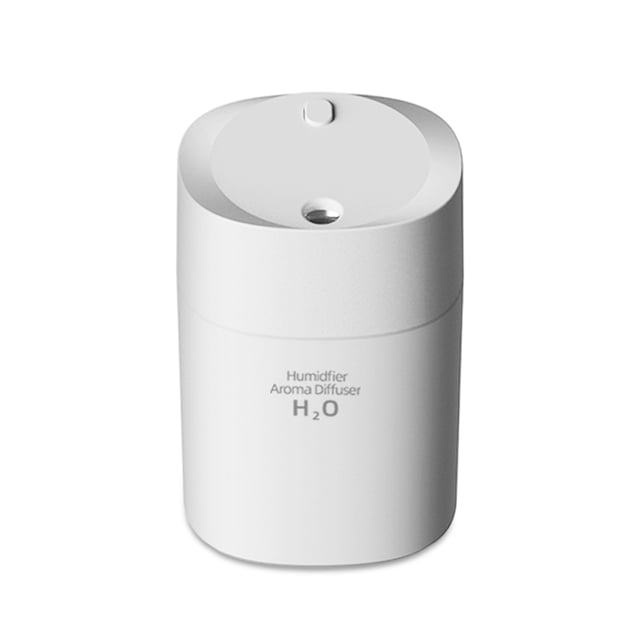 Humidificador de aire Difusor de aceite esencial Aroma 2 Modos Pulverizador Viaje de automóvil Bajo Ruido Fogger Atomizador Accesorios Hogares Blanco 200ml Vogacara HA028216-01B