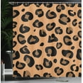thumbnail image 3 of Ambesonne Animal Shower Curtain, Jungle Design Leopard Print, 69"Wx84"L, Caramel Black, 3 of 4