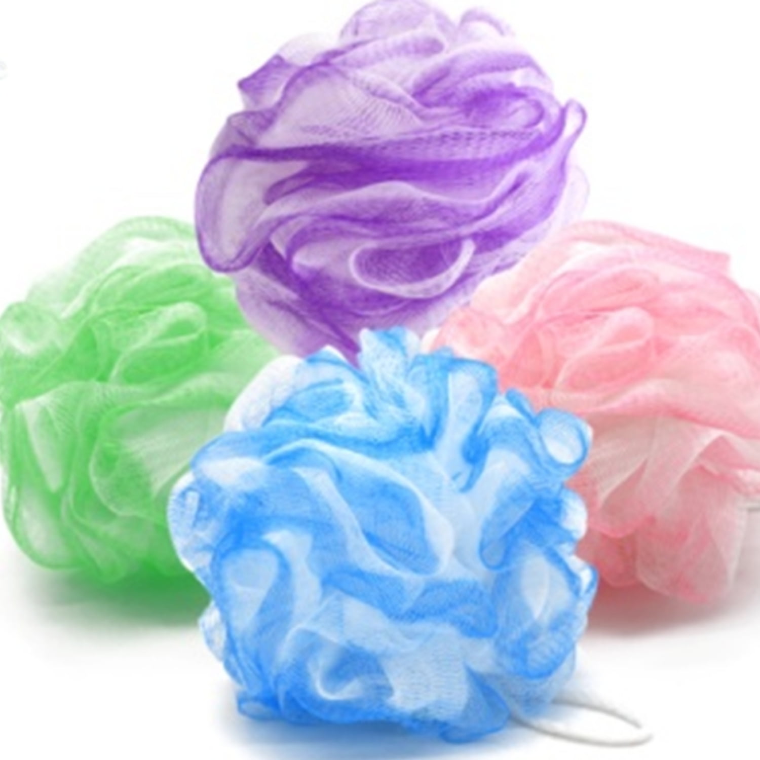 Loofah Lord 6 Modern White 2 Tone Bath or Shower Sponge Loofahs