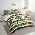 thumbnail image 4 of Manfei Hippie Aztec Teens Bedding Comforter Set 7pcs, Western Bohemian Abstract Queen Bedding Sets, Tribal Hippie Style Reversible Queen Sheet Sets, Microfiber Bedroom Decor, 4 of 8