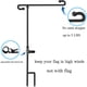 thumbnail image 4 of Soporte para bandera de jardín de metal con recubrimiento en polvo y pintura resistente a la intemperie, asta de bandera enrollable de metal, sin tope, fácil de enganchar, plegable y, 4 of 9