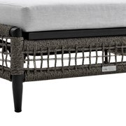 Armen Living Alegria Outdoor Aluminum Adjustable Chaise Lounge Chair in Gray