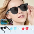 thumbnail image 2 of Smart Glasses with 12MP Camera, Voice Translation & Video Recording, Wireless Call Smart Glasses for First-Person Photography, Black Tech Wearable, 2 of 10