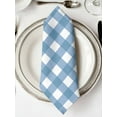 thumbnail image 2 of nqOlkjepod Blue White Plaid Cloth Napkins Set of 8 Reusable Dinner Napkins, Gradient Geometric Buffalo Checkered Cocktail Napkin Washable Table Napkins for Wedding/Holiday Party/Baby Shower 20"x20", 2 of 8