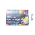 thumbnail image 3 of Mauxuk 48ml Double Ended Watercolor Brush Pens Set - 12 Vibrant Colors, Washable Markers for Doodling & Outlining - Fine & Brush Tips, 3 of 7