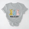 thumbnail image 1 of UPPADA Easter Femmes Oeufs Imprimé T-Shirts Joyeux Easter Graphique Bunny Lapin Mignon T-Shirts Manches Courtes Décontracté Col Rond T-Shirts Été Basique Coupe Régulière Chandails Gris,TTTG, 1 of 5