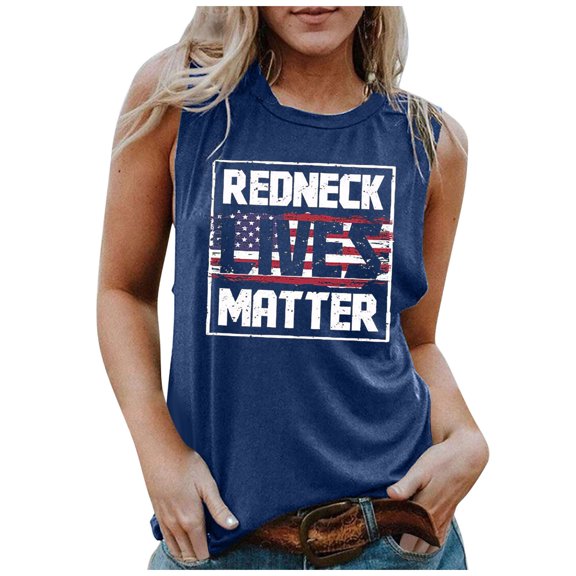 Odeerbi Tank Top For Women Sleeveless Tops 2025 Casual Blouse Print Adult Girls Beach Funny Graphic Tanks Vest Navy