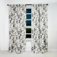 thumbnail image 6 of Designart "Subdued Grey Beige Floral Minimalism" Floral Room Darkening Curtain Single Panel, 6 of 6