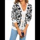 thumbnail image 2 of Cárdigan de Punto con Estampado de Leopardo y Lazo para Mujer, Larga, Cuello Redondo, Abertura Frontal, Informal, Holgado, para Exteriores. M, 2 of 10
