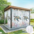 thumbnail image 2 of Outdoor Curtains for Patio Waterproof, Blue Coastal Nautical Ocean Grommet Gazebo Curtains Drapes for Porch, Pergola,Backyard,Outside, Privacy Panel 54 x 108 Inch, Sea Turtle Coral, 2 of 9