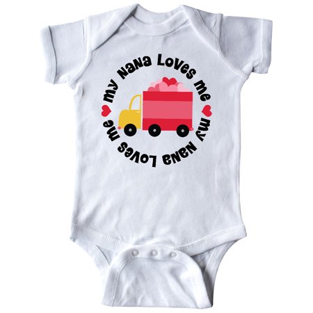 

Inktastic My Nana Loves Me Valentine Gift Baby Boy or Baby Girl Bodysuit
