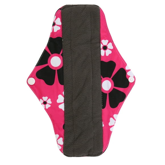 LAFGUR Serviette Menstruelle, Serviette Hygiénique Réutilisable, 5 Types de Serviettes Menstruelles Réutilisables pour Femmes en Charbon de Bambou, Protège-Dessous en Tissu Sanitaire Lavable pour Maman