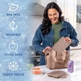thumbnail image 3 of Cool Coolers by Fit & Fresh XL Slim Ice Packs, Space Saving Reusable Ice Packs for Lunch Boxes, Freezer Packs, Reusable Ice Packs for Lunch Boxes & Coolers, 4pk, Taupe, 3 of 10