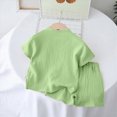 thumbnail image 4 of KPOPLK Toddlers Baby Boys' Summer Clothes Infant Boy Button Up Clothing Casual Shirt and Short Set Outfits(18-24 Months,Light Green), 4 of 4