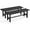 Black, variant on Costway 2PCS Outdoor HDPE Bench with Metal Frame 47'' x 14'' x 16'' for Yard Garden Black
