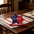 thumbnail image 2 of SLYNSHome 4th of July Decorations USA Flag Star Wooden Patriotic Table Sign 250th Anniversary Retro Wood Block for Independence Day Home Party Decor, 2 of 6