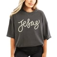 thumbnail image 4 of Jesus Shirt for Women - Pearl Script Christian Faith Graphic Tee Pepper Shirt Adult Small, 4 of 7