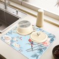 thumbnail image 6 of Ryvnso Floral Bird Dish Drying Mat for Kitchen Countertop 16x18 Small Dish Pad Drainer Rack Dish Sink Mats, 6 of 7