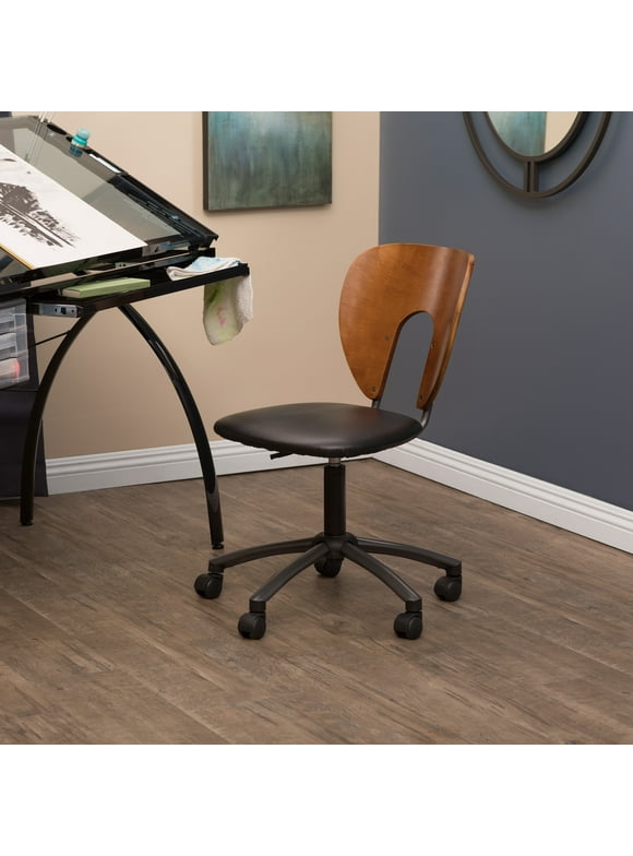 Studio Designs Ponderosa Wood Back Office Chair in Sonoma Brown / Black