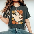 thumbnail image 2 of Comfort Colors® Checkered Ghost Shirt, Halloween Floral Ghost Shirt, Cute Fall Shirt, Cottagecore Ghost Tee, 2 of 6
