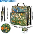 thumbnail image 2 of FORMRS Zipper Binder with Shoulder Strap 2-inch Ring 500 Sheet Capacity File Bag, Orange Floral Garden, 2 of 5