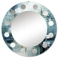 thumbnail image 2 of Designart "Birch Woods Winds VI" Abstract Round Wall Mirror - Floral Oval Printed Decorative Oversized Mirror - Multiple Color Options, 2 of 4