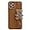 Brown, variant on Cute Fluffy Plush Bear Wrist Strap Stand Solid Color Soft  for iPhone Case (Brown,iPhone 15)