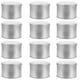 thumbnail image 1 of WORGEOUS 12pcs TinPLINE SUNDRIES SUNDES ALMACENAMIENTO Latas Clear Tapa Redondo Latas de almacenamiento (Plata), 1 of 8