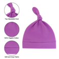 thumbnail image 3 of Single Layer Baby Hat Baby Pacifier Cap Baby Adjustable Knot Hat Cotton Soft Cute Knitted Cap Cap, 3 of 4