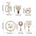 thumbnail image 2 of Brown Kid Musical Instrument Set With Hand Drum Horn Rattle And Whistle Early Education Percussion Toys For Sensory Development And Kid Learning, 2 of 6
