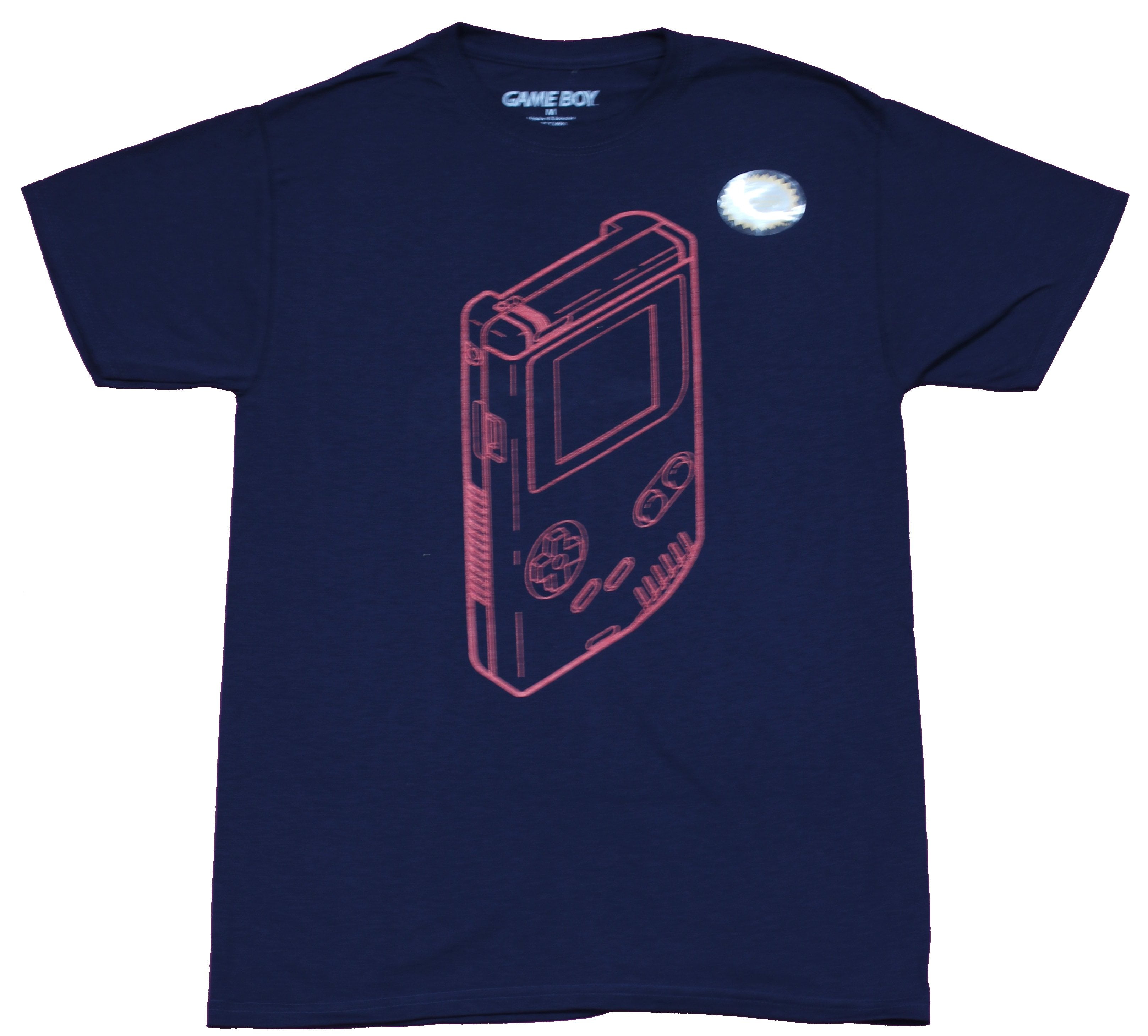 Nintendo Mens T-Shirt - Original Gameboy Outline Image (Large) - Walmart.com