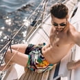 thumbnail image 2 of luoweisi Men's Beach Shorts Quick Dry Swim Trunks with Mesh Lining Abstract Rhinoceros L, 2 of 5