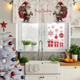 thumbnail image 5 of Christmas Gnomes Curtain Valances for Windows, Kitchen Valance Window Treatments Panel 2 Pack, Snowflake Xmas Red Botanical Rustic Rod Pocket Short Curtains for Bathroom Bedroom 60 x 18 Inch, 5 of 8