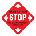thumbnail image 1 of SignMission FD-X-7-99992 Non-Slip Floor Graphic Coronavirus Vinyl Decal - Stop Please Wait Here, 1 of 1